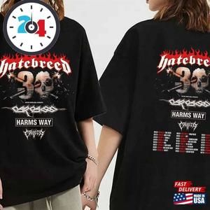 Hatebreed 30Th Anniversary North American Tour Shirt Band Fan 2 Sided